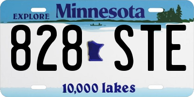 MN license plate 828STE