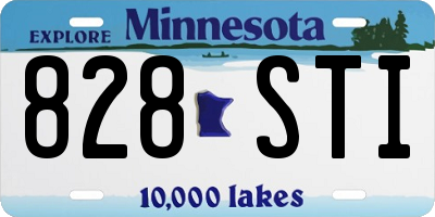 MN license plate 828STI