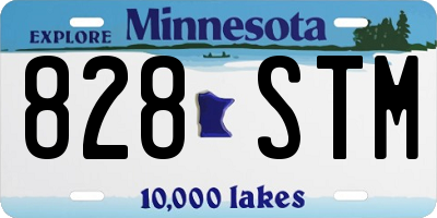 MN license plate 828STM