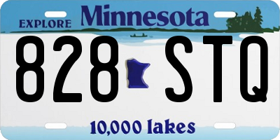 MN license plate 828STQ