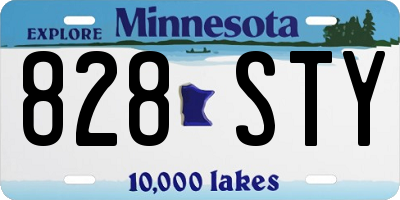 MN license plate 828STY