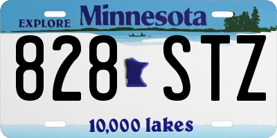 MN license plate 828STZ