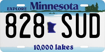 MN license plate 828SUD