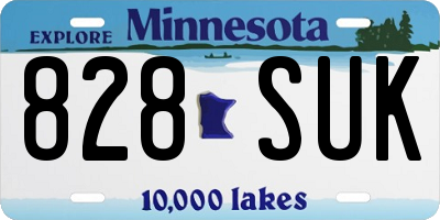 MN license plate 828SUK