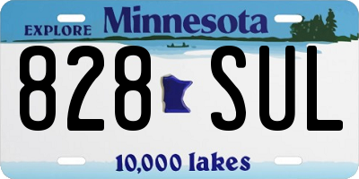 MN license plate 828SUL
