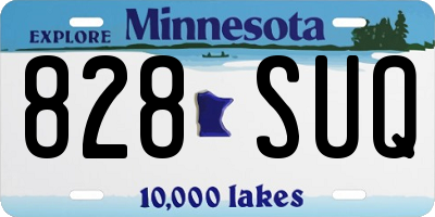 MN license plate 828SUQ
