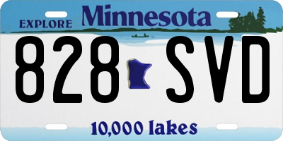 MN license plate 828SVD