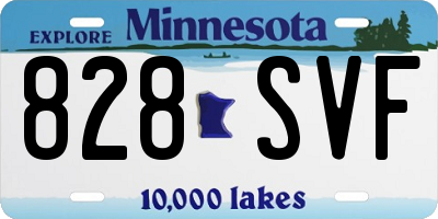 MN license plate 828SVF
