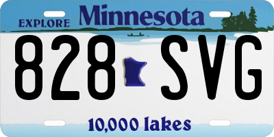 MN license plate 828SVG