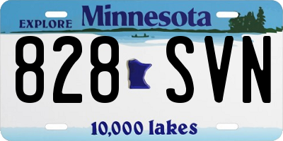 MN license plate 828SVN