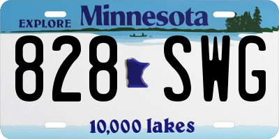 MN license plate 828SWG