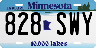 MN license plate 828SWY
