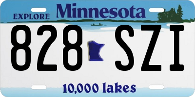 MN license plate 828SZI