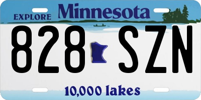 MN license plate 828SZN