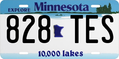 MN license plate 828TES
