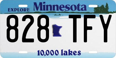 MN license plate 828TFY
