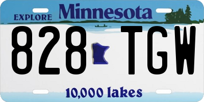 MN license plate 828TGW