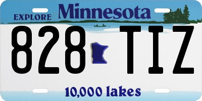 MN license plate 828TIZ