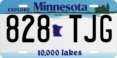MN license plate 828TJG