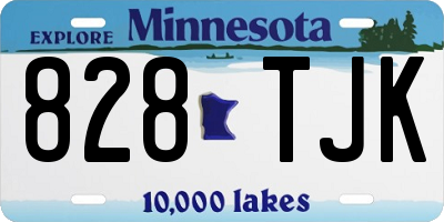 MN license plate 828TJK