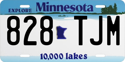 MN license plate 828TJM