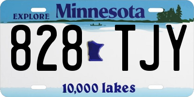 MN license plate 828TJY