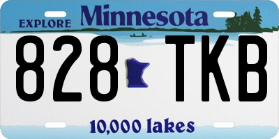 MN license plate 828TKB