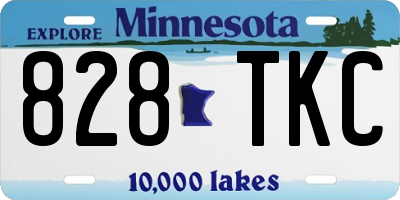MN license plate 828TKC