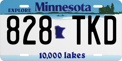 MN license plate 828TKD