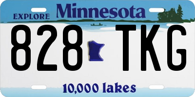 MN license plate 828TKG