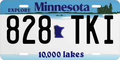 MN license plate 828TKI