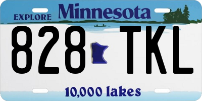 MN license plate 828TKL