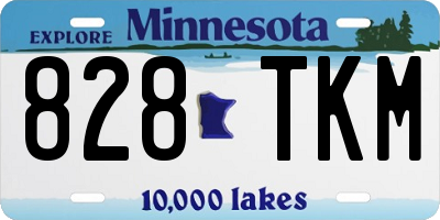 MN license plate 828TKM