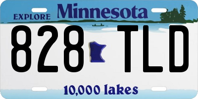 MN license plate 828TLD