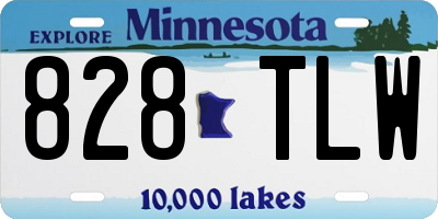 MN license plate 828TLW