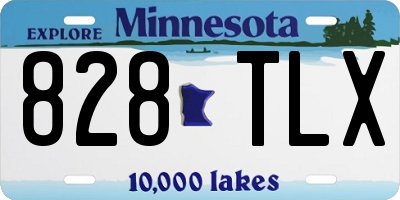 MN license plate 828TLX