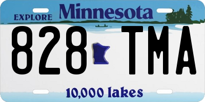 MN license plate 828TMA