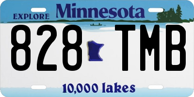 MN license plate 828TMB