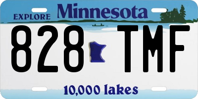 MN license plate 828TMF