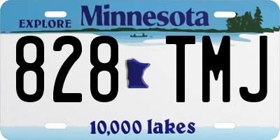 MN license plate 828TMJ