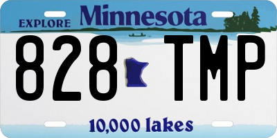 MN license plate 828TMP