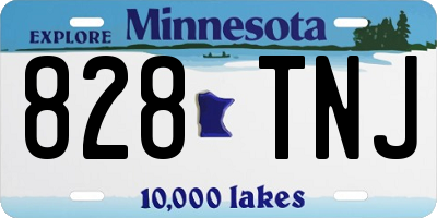 MN license plate 828TNJ