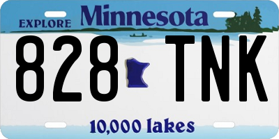 MN license plate 828TNK