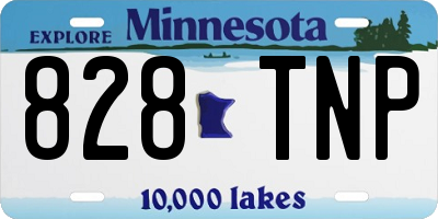 MN license plate 828TNP