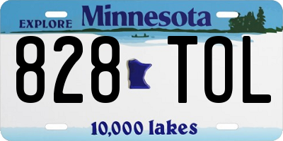 MN license plate 828TOL