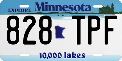 MN license plate 828TPF