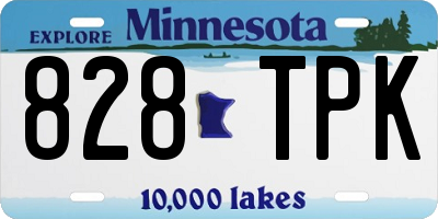 MN license plate 828TPK