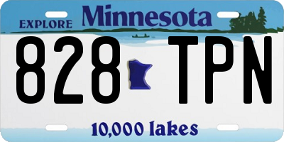 MN license plate 828TPN