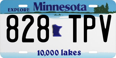 MN license plate 828TPV