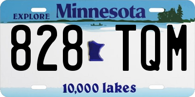 MN license plate 828TQM